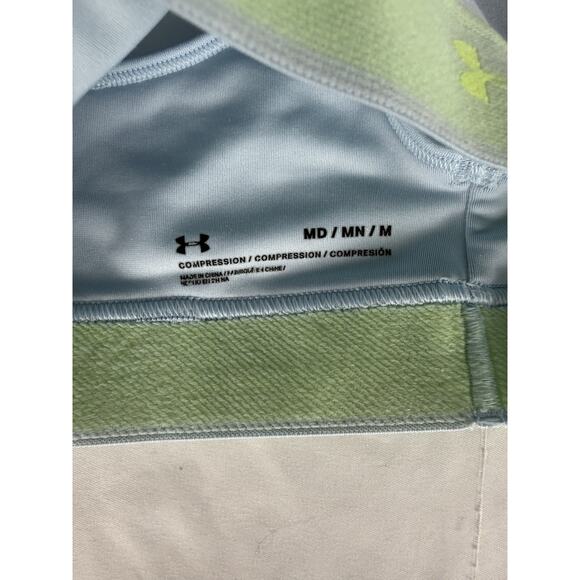 Under Armour Mid Compression Sports Bra Blue/Green size Medium - Picture 4 of 4